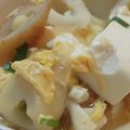 あゆたっくん's cooksnap of when they made 豆腐とちくわの卵とじ☆揚げ玉入り☆.