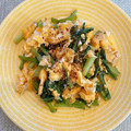 クックLDX6TD☆'s cooksnap of when they made かぶの葉と卵の炒めもの.