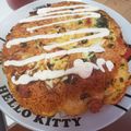KirimiRumi's cooksnap of when they made チキンラーメンでチーズ入りモダン焼.