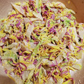 （・×・）♪'s cooksnap of when they made かきのもとと白菜の胡麻マヨ和え.