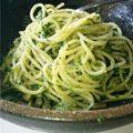 mihokid's cooksnap of when they made ほうれん草のジェノベーゼパスタ.