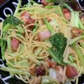 もものすけのまま's cooksnap of when they made カブの葉とベーコンの超シンプルパスタ.