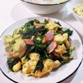 ☆はなちゃん☆☆'s cooksnap of when they made 鉄分豊富☆ほうれん草卵ウインナー炒め.