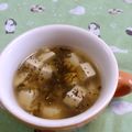 赤い電話's cooksnap of when they made 絹ごし豆腐と高菜漬けのスープ.