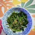 くネコまろす's cooksnap of when they made ５分で出来る、春菊の茎のごま油和え.