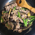 毎日楽しく's cooksnap of when they made 簡単☆豚肉となすとオクラの炒めもの.