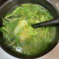 クックY54KSS☆'s cooksnap of when they made ほうれん草と卵の具沢山スープ.