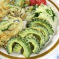 mmameco's cooksnap of when they made 丸くて可愛い( ﾟ∇ﾟ)ゴーヤの天ぷら.