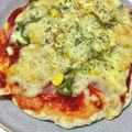 ムーヒツジ's cooksnap of when they made ホットケーキミックスと豆腐で簡単ピザ　.