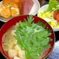 ルぴあ's cooksnap of when they made いつものお味噌汁に生春菊入れてみて～♬.