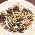 さきべえ's cooksnap of when they made 簡単！牛もやしのにんにくゴマ醤油炒め.