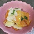 まゆみきママ's cooksnap of when they made 蕪と柿の塩麹マリネサラダ[塩麹].