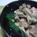 みきえレシピ's cooksnap of when they made おつまみ★まぐろとオクラのわさびマヨ和え.