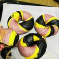 にこぱん☻'s cooksnap of when they made 30分完成？不思議パンハロウィンベーグル.