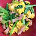 ｊ爺ｊ's cooksnap of when they made 小松菜とベーコンのふんわり卵炒め.