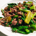 マユピ's cooksnap of when they made 大根の葉と挽き肉の甘辛炒め.