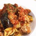 horseland's cooksnap of when they made ナスと合挽き肉のミートソースパスタ.