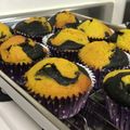 とうふ♀'s cooksnap of when they made ハロウィンに　かぼちゃとココアのマフィン.