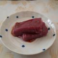 akoreana's cooksnap of when they made 紫芋パウダーdeモチモチういろう★簡単♪.