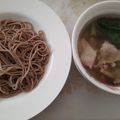 akoreana's cooksnap of when they made 舞茸と豚肉のつけ蕎麦.
