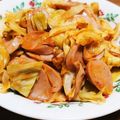 みぽぴぽ's cooksnap of when they made 【簡単】魚肉ソーセージオーロラソース炒め.
