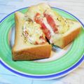 ＠迷子＠'s cooksnap of when they made トマトがじゅわ〜フライパンで厚切トースト.
