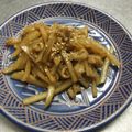 のんた＆きなこ's cooksnap of when they made もう一品！とり皮とジャガイモのきんぴら.