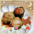 海理ママ's cooksnap of when they made 照り焼き風☆ピーマン肉詰め.