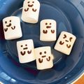 ルウサン's cooksnap of when they made ハロウィン＊簡単可愛い♪マシュマロおばけ.
