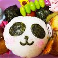 おーすけまる's cooksnap of when they made キャラ弁＊パンダ弁当＊.