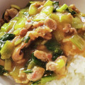 ちょちょこ✫'s cooksnap of when they made 青梗菜と豚の中華丼カレー風味.