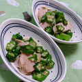 赤い電話's cooksnap of when they made おくらと魚肉ソーセージの炒めもの.