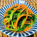 料理男子部's cooksnap of when they made ほうれん草と人参の胡麻味噌和え.