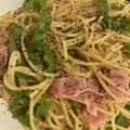 猫めい's cooksnap of when they made ししとうとベーコンの麺つゆバターパスタ.