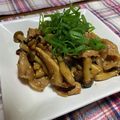 オキラックマ's cooksnap of when they made 豚肉としめじの生姜醤油ゴマ炒め.