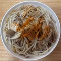 かおり♡♡♡'s cooksnap of when they made ｻﾊﾞ缶でﾊﾞﾀｰ醤油パスタ.