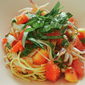 yokoyoko76's cooksnap of when they made トマト・たらこ・イカの和風冷製パスタ.