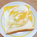 ＊なぁ＊'s cooksnap of when they made くり抜かないよ！ずぼら目玉焼きトースト.