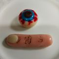 クックSSL8IL☆'s cooksnap of when they made ハロウィン:お豆腐白玉 目玉&充血目玉.