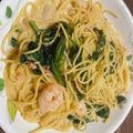 KUUUUUUMIN's cooksnap of when they made エビとほうれん草のクリームパスタ☆.