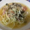 れでよと's cooksnap of when they made スープパスタ♪あっさりコンソメで♪.