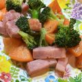 トモコ。。's cooksnap of when they made 柿とハムとブロッコリーの炒めもの.