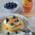 cafe_torte's cooksnap of when they made ブルーベリーとクリームチーズのパンケーキ.
