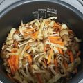HRHKL's cooksnap of when they made 舞茸としめじで☆きのこの炊き込みご飯.