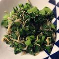ベティ３'s cooksnap of when they made 大根の葉とじゃこのアーリオ・オーリオ.