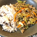Karint♬'s cooksnap of when they made 簡単！ひき肉とキャベツの炒め丼.