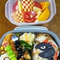 だいずのこ♪'s cooksnap of when they made 弁当キャラ弁▷りんご皮むき飾り切り.