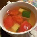 ぽち太☆'s cooksnap of when they made さっぱり ズッキーニ、トマトのスープ.