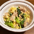 ★ＡＹ★'s cooksnap of when they made 小松菜と豚肉と卵のオイマヨ炒め.