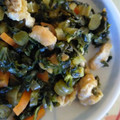 まりゆりひろこ's cooksnap of when they made 大根の葉と油揚げの煮浸し（簡単）.